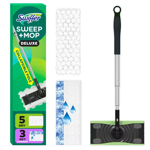 Swiffer Sweep and Mop Deluxe – 2-in-1 Floor Mopping and Sweeping Kit