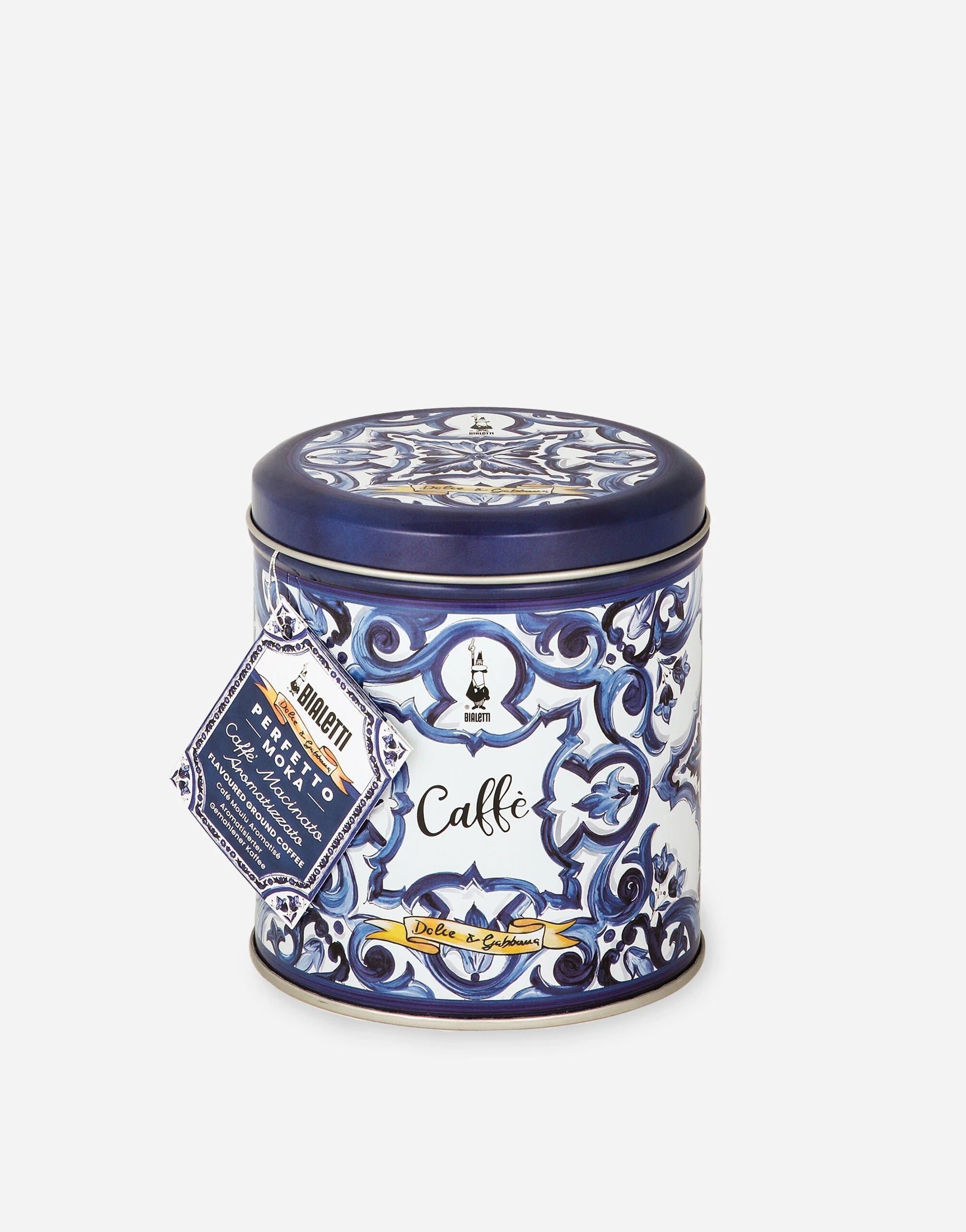 Bialetti Dolce & Gabbana Irresistibile Ground Coffee & Collectible 200g Tin Canister – Mediterranean Blue