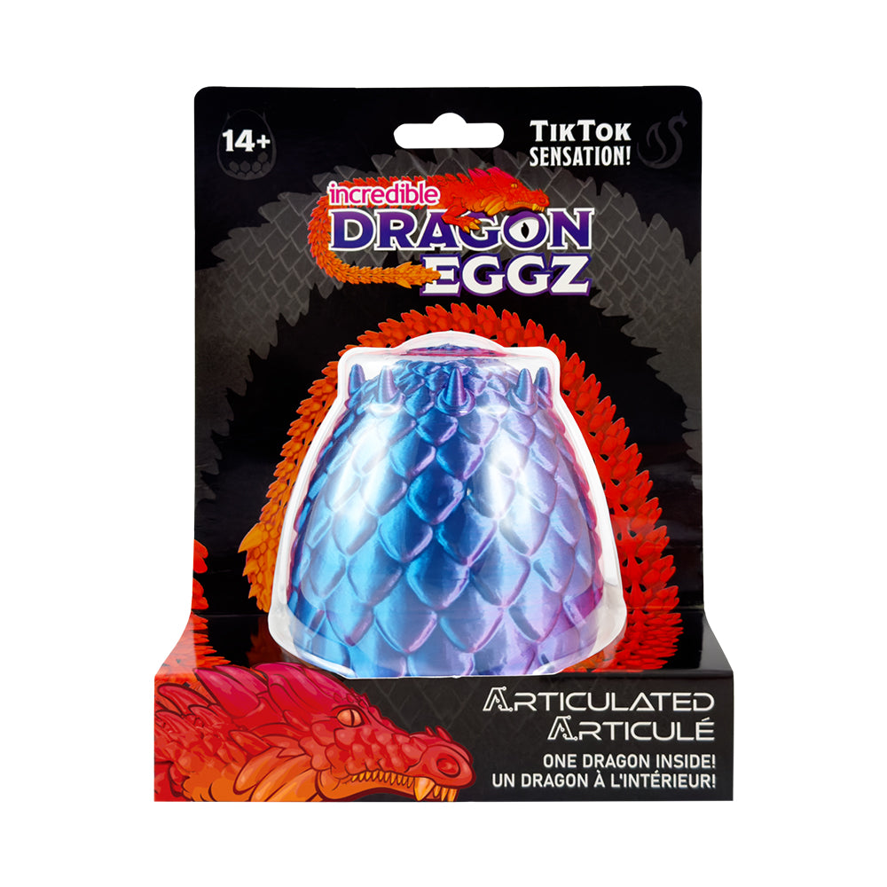 Incredible Dragon Eggz with Mystical 3D Printed Dragon Toy Inside – Assorted Colors