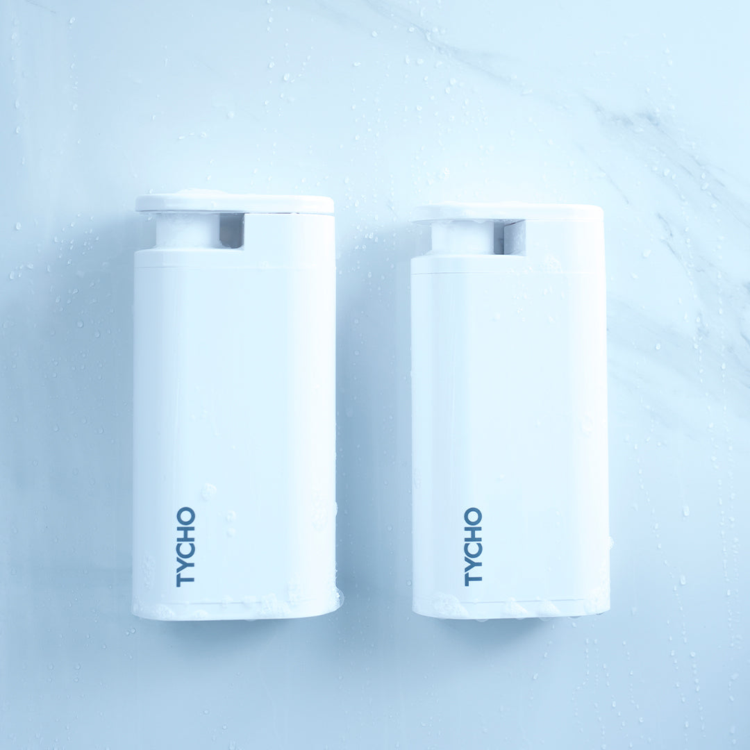 TYCHO 2+2 Set With Two Dispensers Plus Shampoo & Conditioner Refills