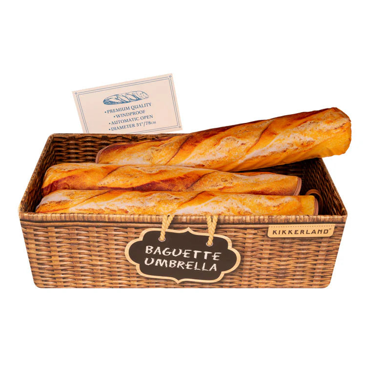 Kikkerland New Auto-Open Windproof Baguette Umbrella