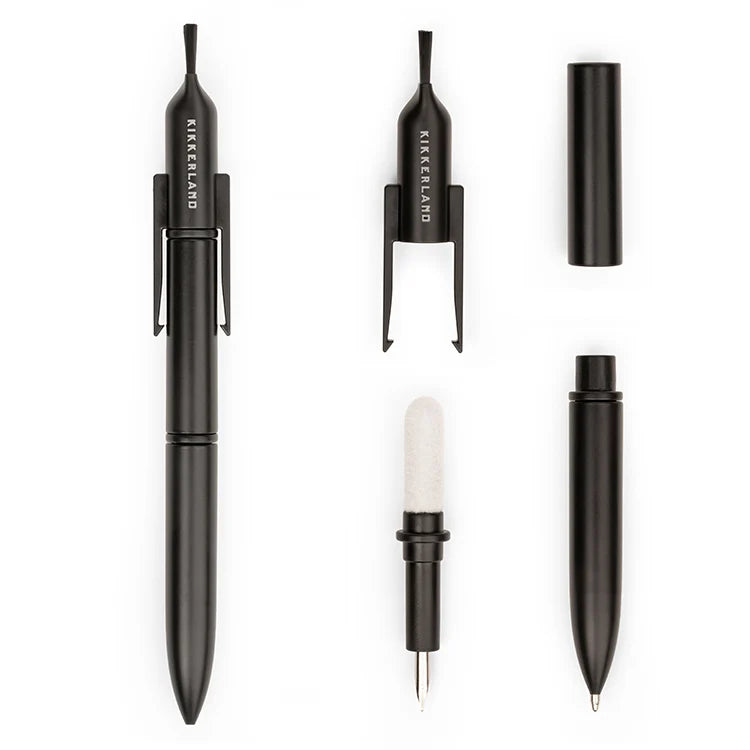 Kikkerland Tidy Tech Pen All in One Cleaning Kit & Retractable Pen