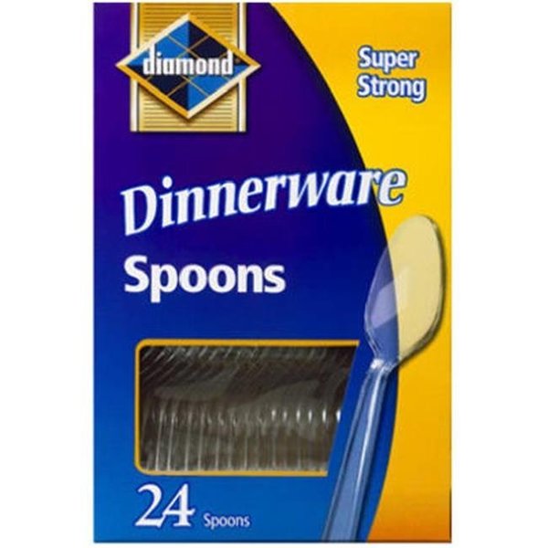 Disposable Clear Plastic Spoons – Pack of 24