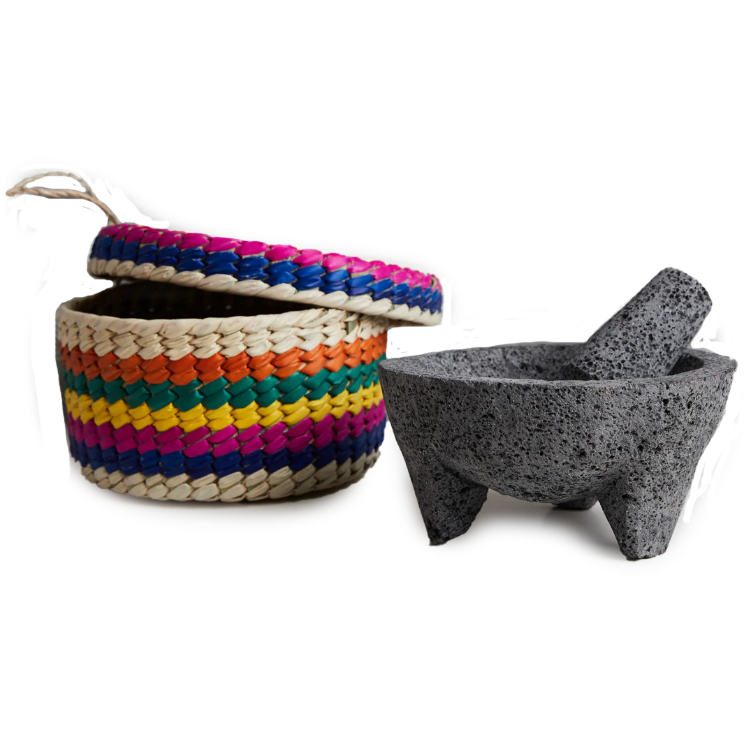 Verve Culturen Molcajete with Tortilla Basket