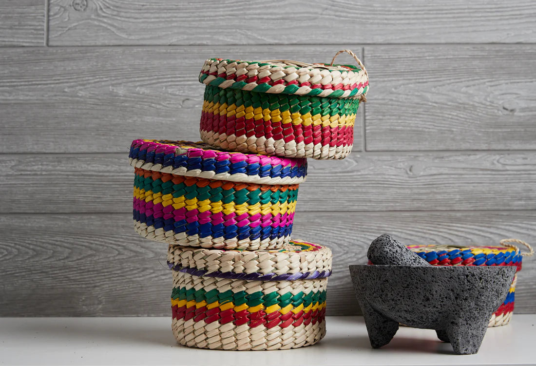 Verve Culturen Molcajete with Tortilla Basket