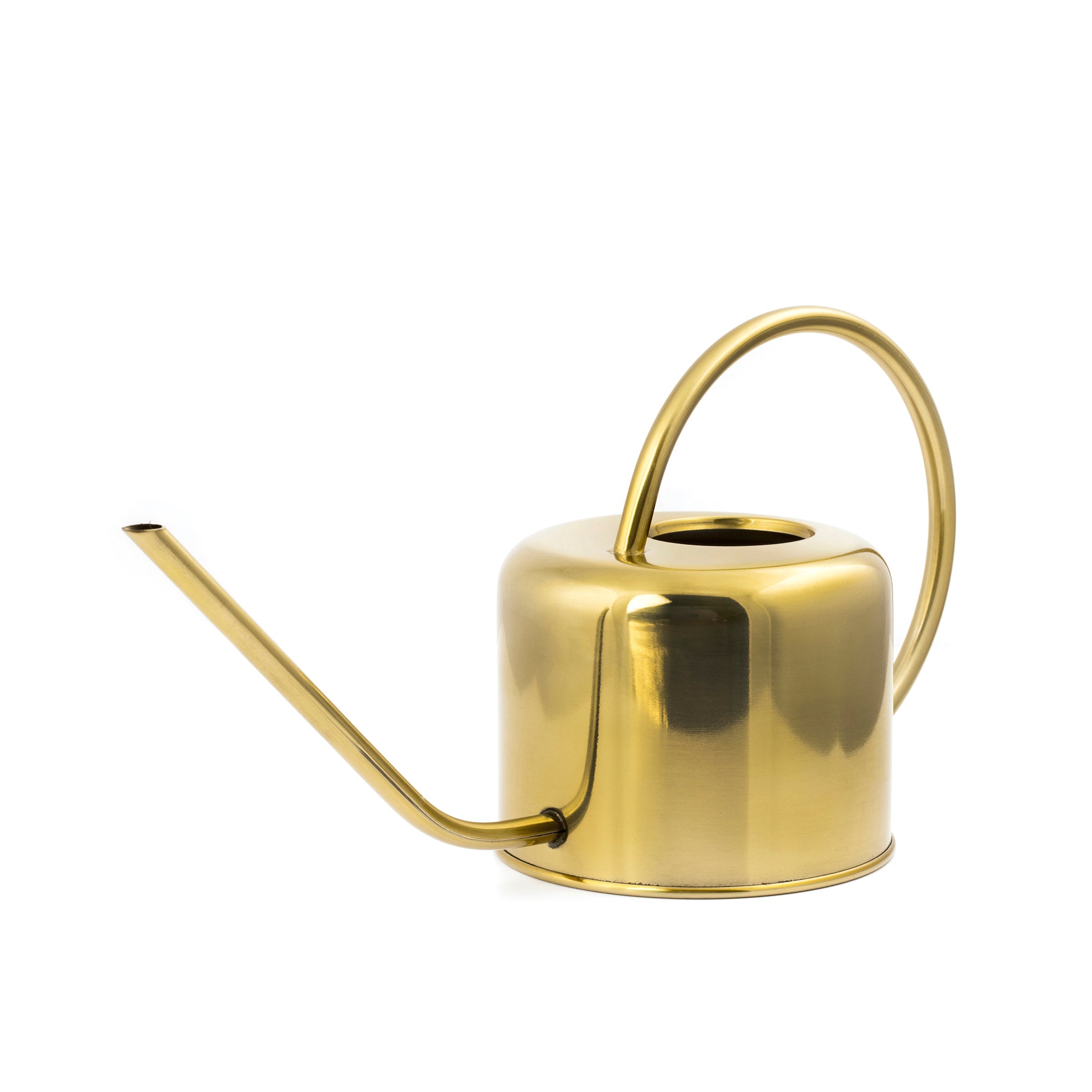 Kikkerland Vintage Style Steel Watering Can – Gold