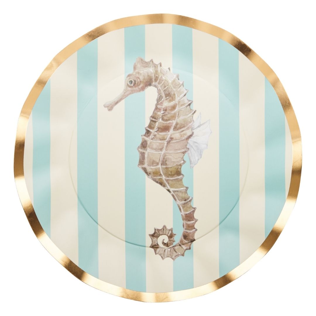 Sophistiplate Wavy Paper Dinner Plates – 8pk – La Mer