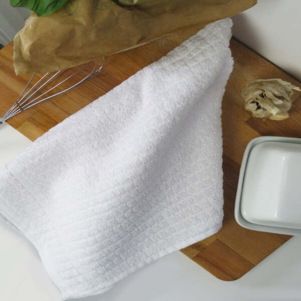 Samuel Lamont Poli Dri 100% Cotton Dish Towel – White
