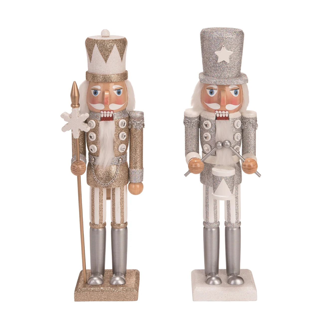 Natural Wood Whimsical Nutcracker Figurines – Assorted – Each Sold Separately