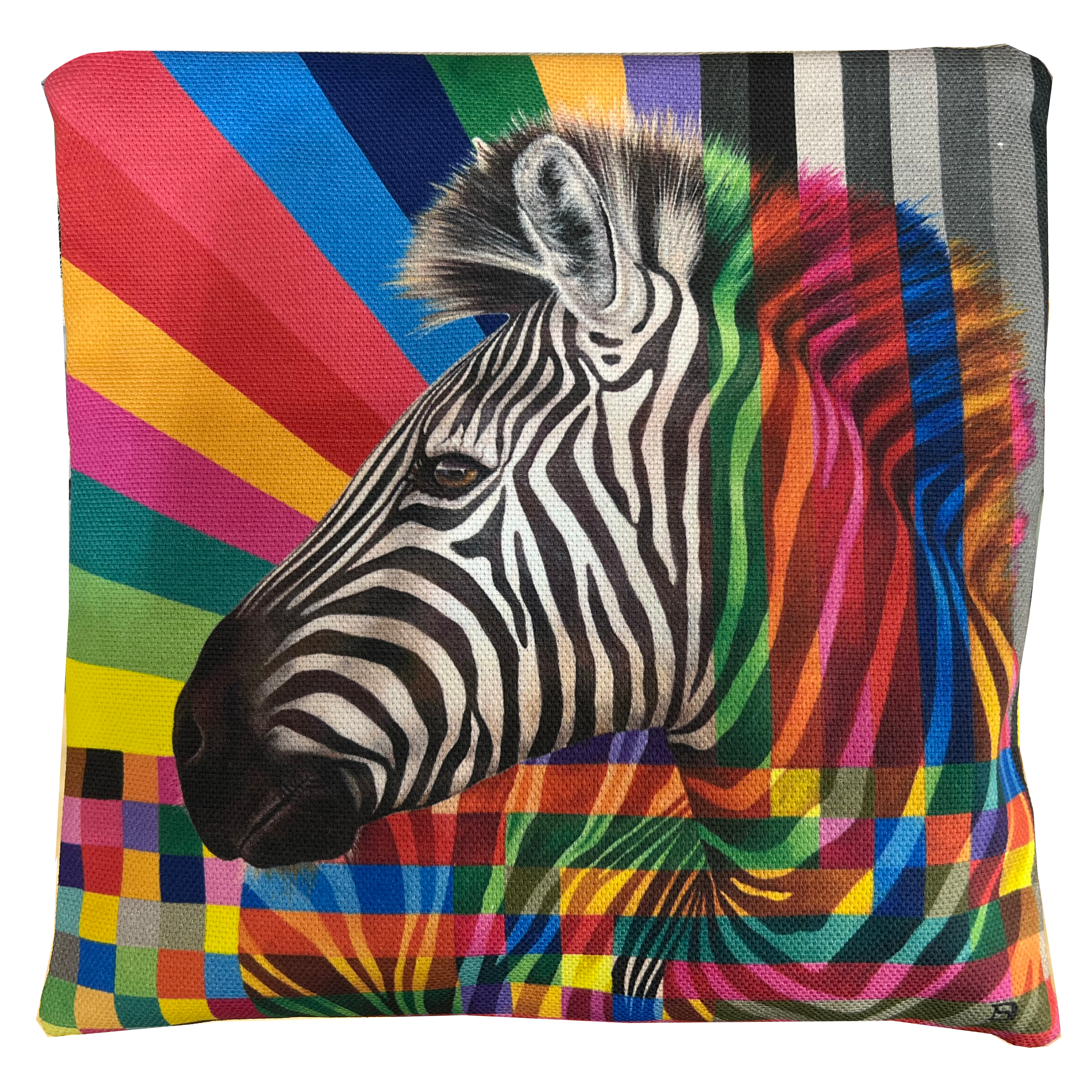 Wildlife in Colour Small Zip Bag – Zebra – 8" X 6"