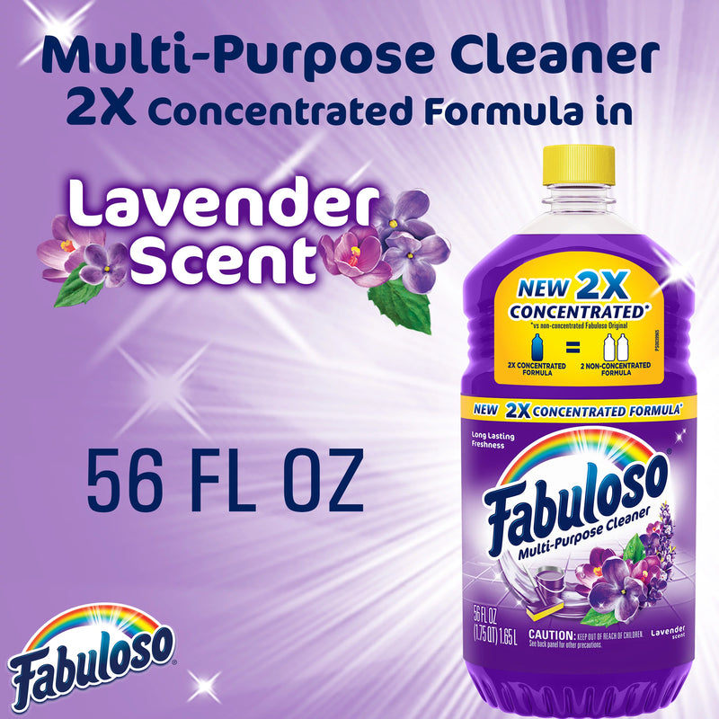 Fabuloso New 2X Concentrated Formula Multi-Purpose Cleaner - Lavender - 56 oz