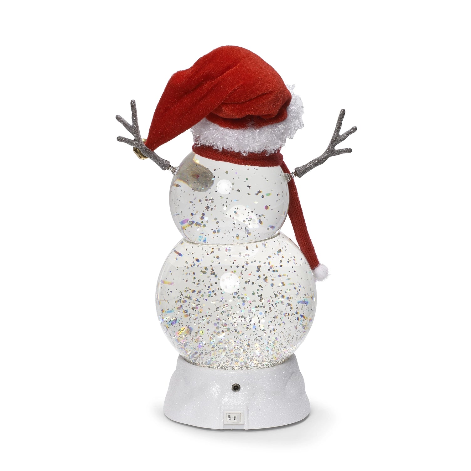 Roman Swirling Glitter Lighted Snowman – 11.25"