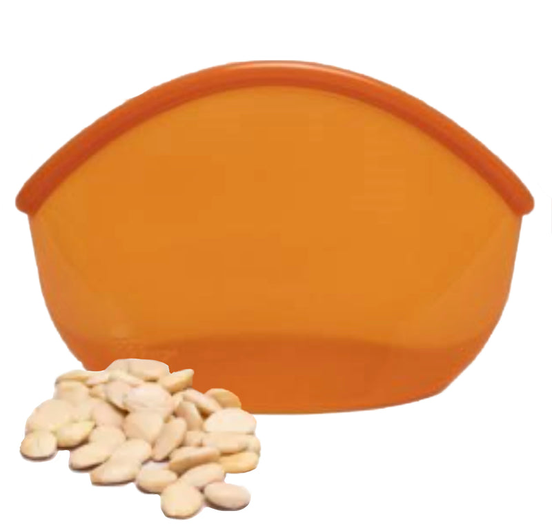 Food Huggers – Silicone Large Reusable Bag – Amber – 30oz