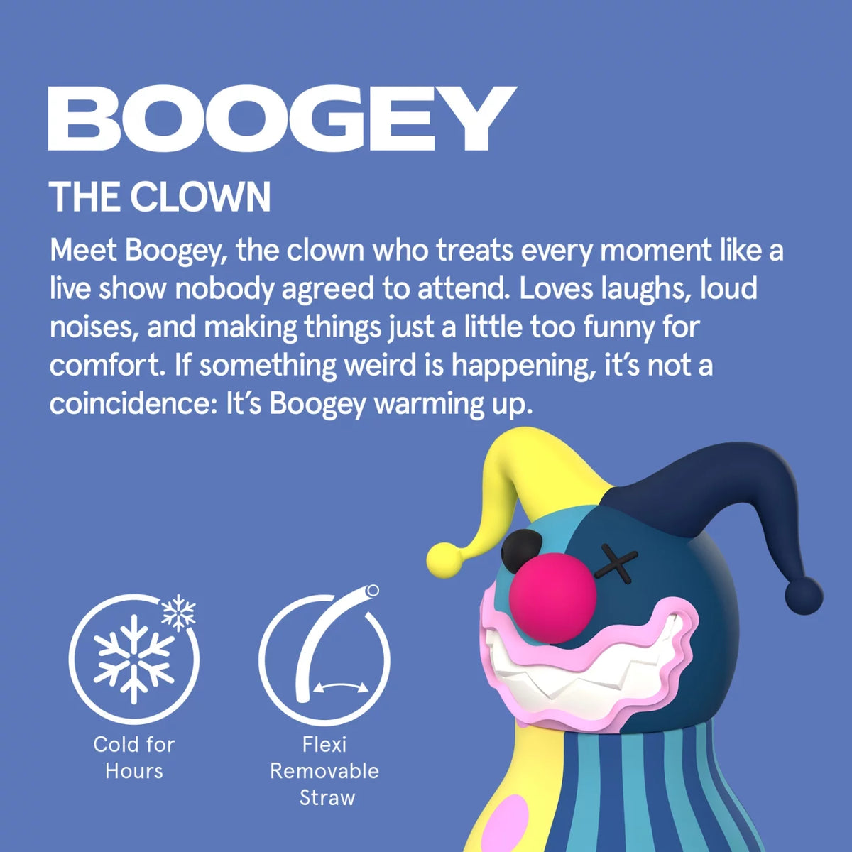 ASOBU Bestie Water Bottle – Clown – 16oz – 3" X 8"