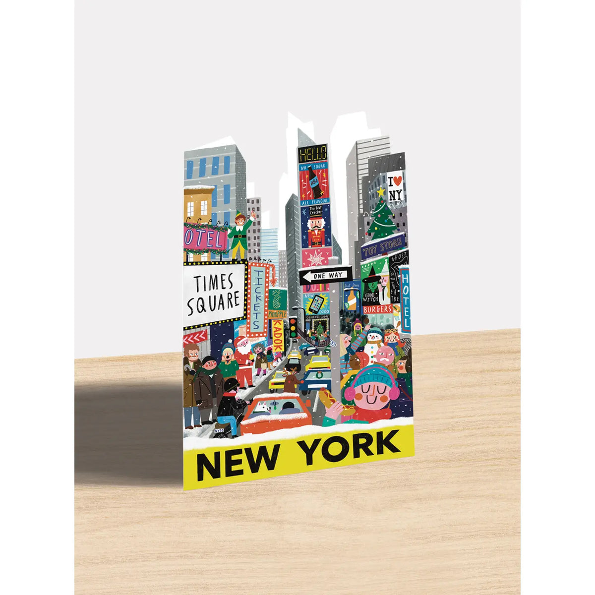 Christmas Die-Cut Note Card – New York Times Square - 4.5 X 6.4