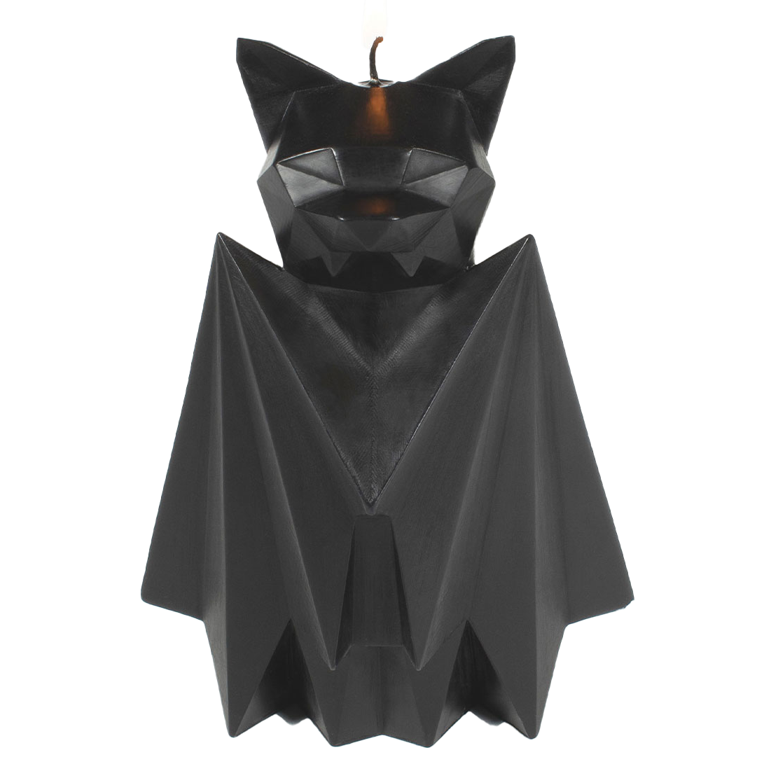 Pyropet Blaka Black Bat Candle With Hidden Skeleton Inside