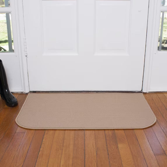 Ritz Solid Stain Resistant Accent Rug – Beige – 18" x 30"