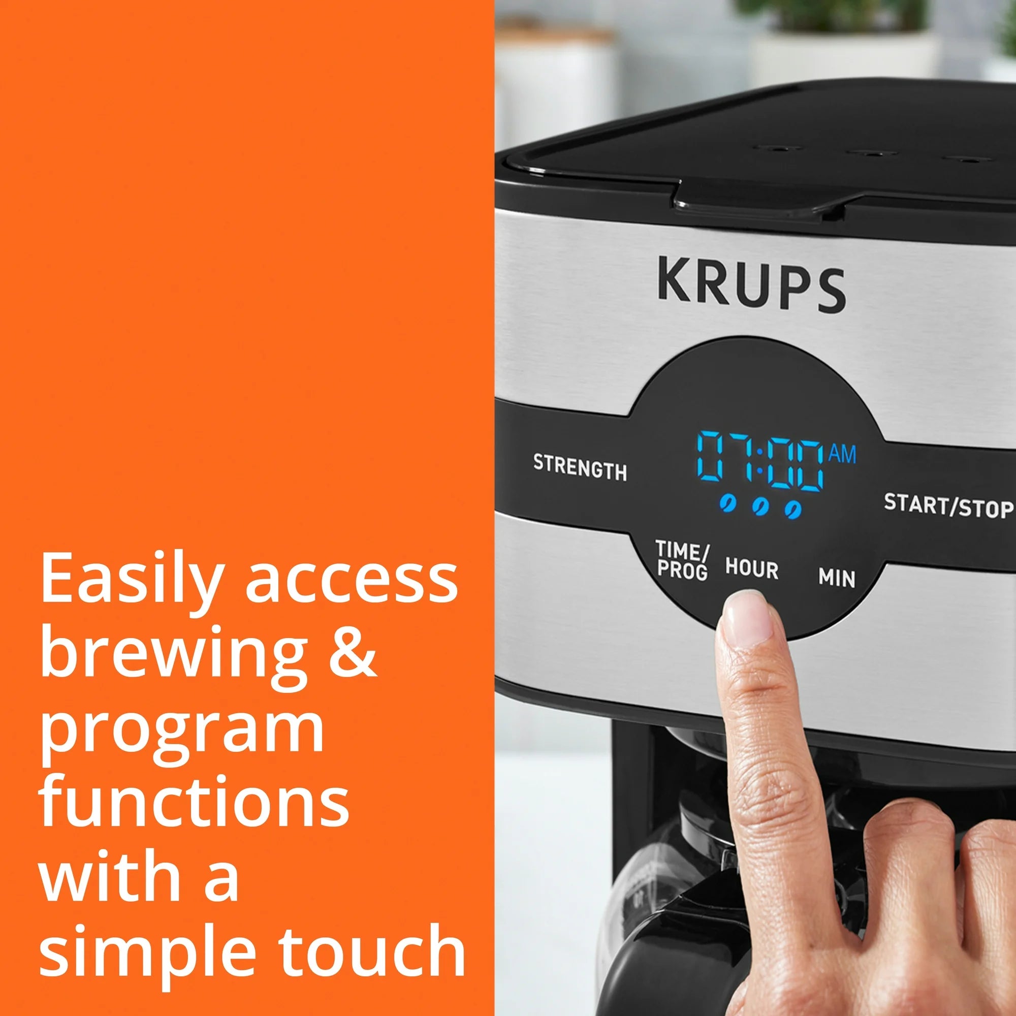 Krups Simply Brew Digital Drip Coffee Maker – 10 Cup