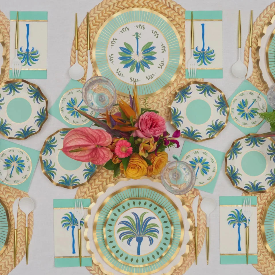 Sophistiplate Paper Beverage Napkins – Pack of 20 – Preppy Palm