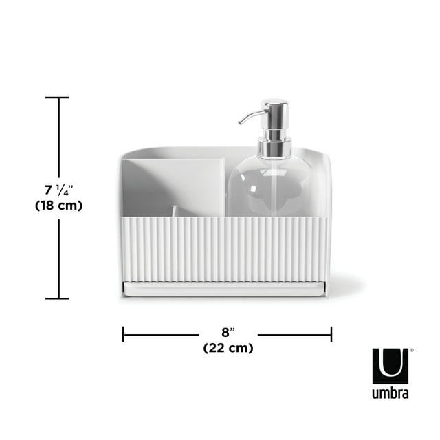 Umbra Sling Sink Caddy and Soap Pump – White