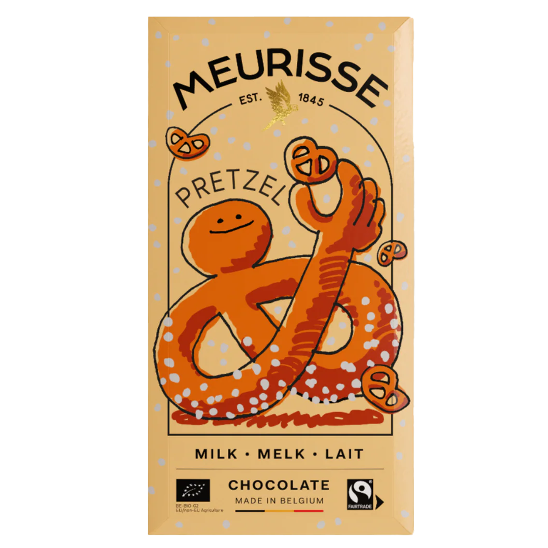 Meurisse Milk Chocolate With Pretzels – 3.5oz **