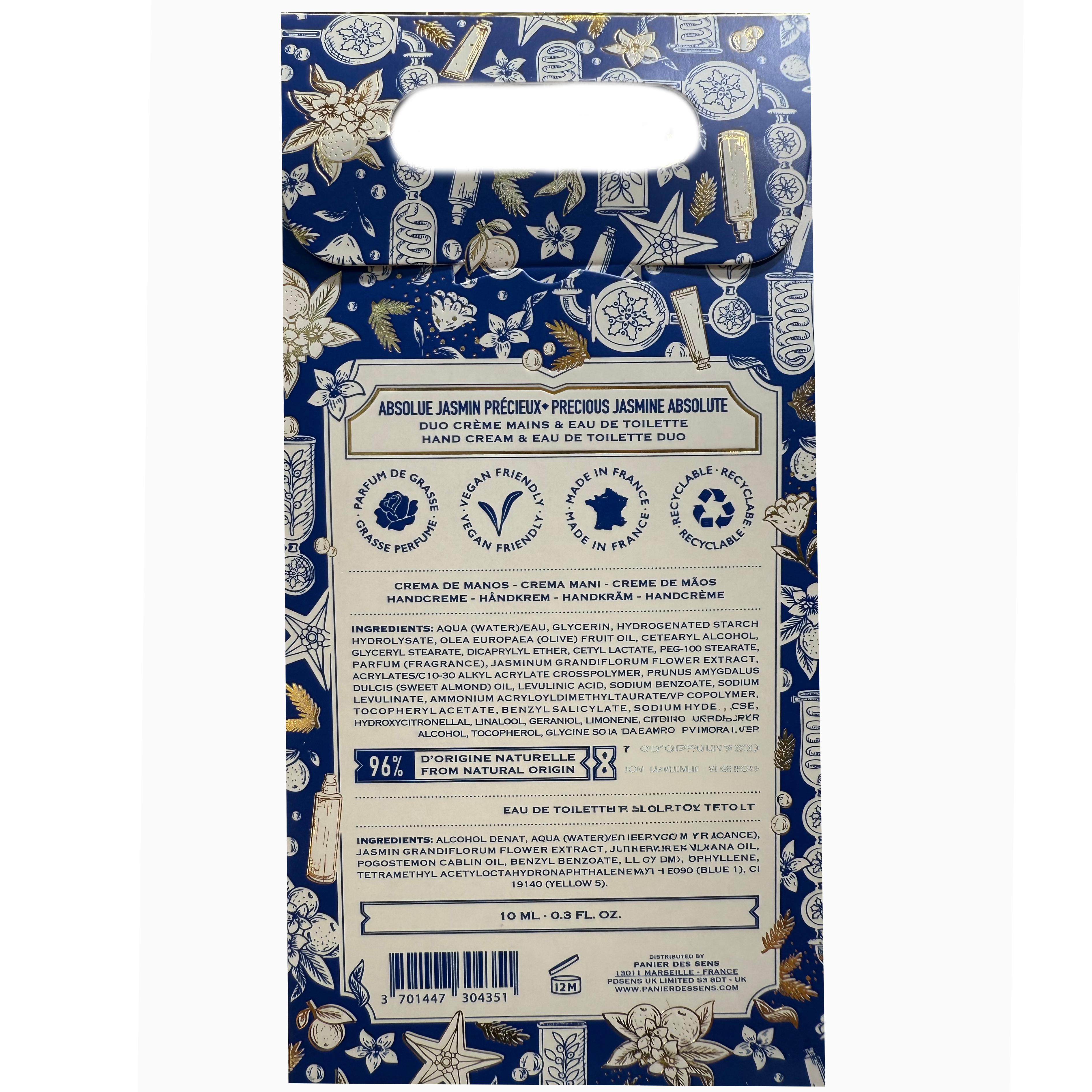 Panier Des Sens Hand-Cream & Parfumed Duo Gift Set – Precious Jasmine