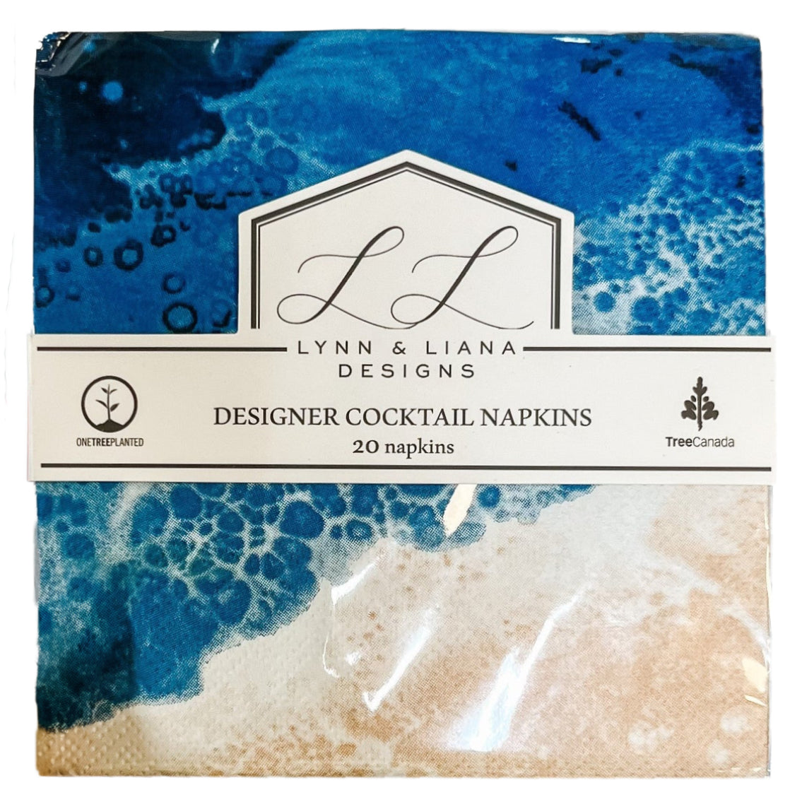 Lynn & Liana’s Premium 3-ply Cocktail Napkins – 20 Pack – Ocean Vibes