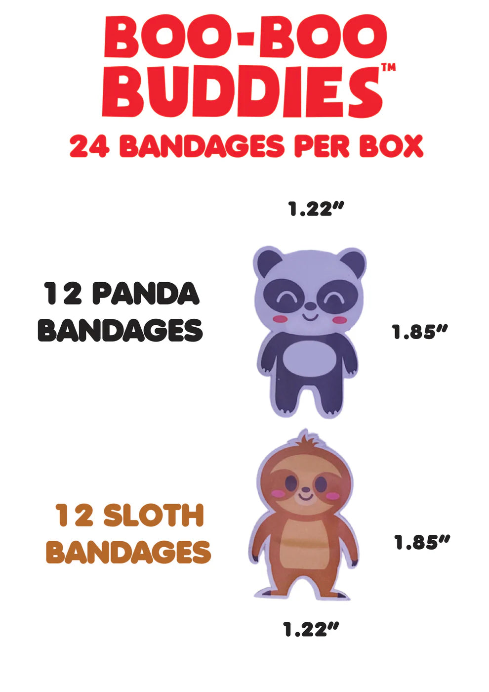 Boo-Boo Sloth and Panda Bandages