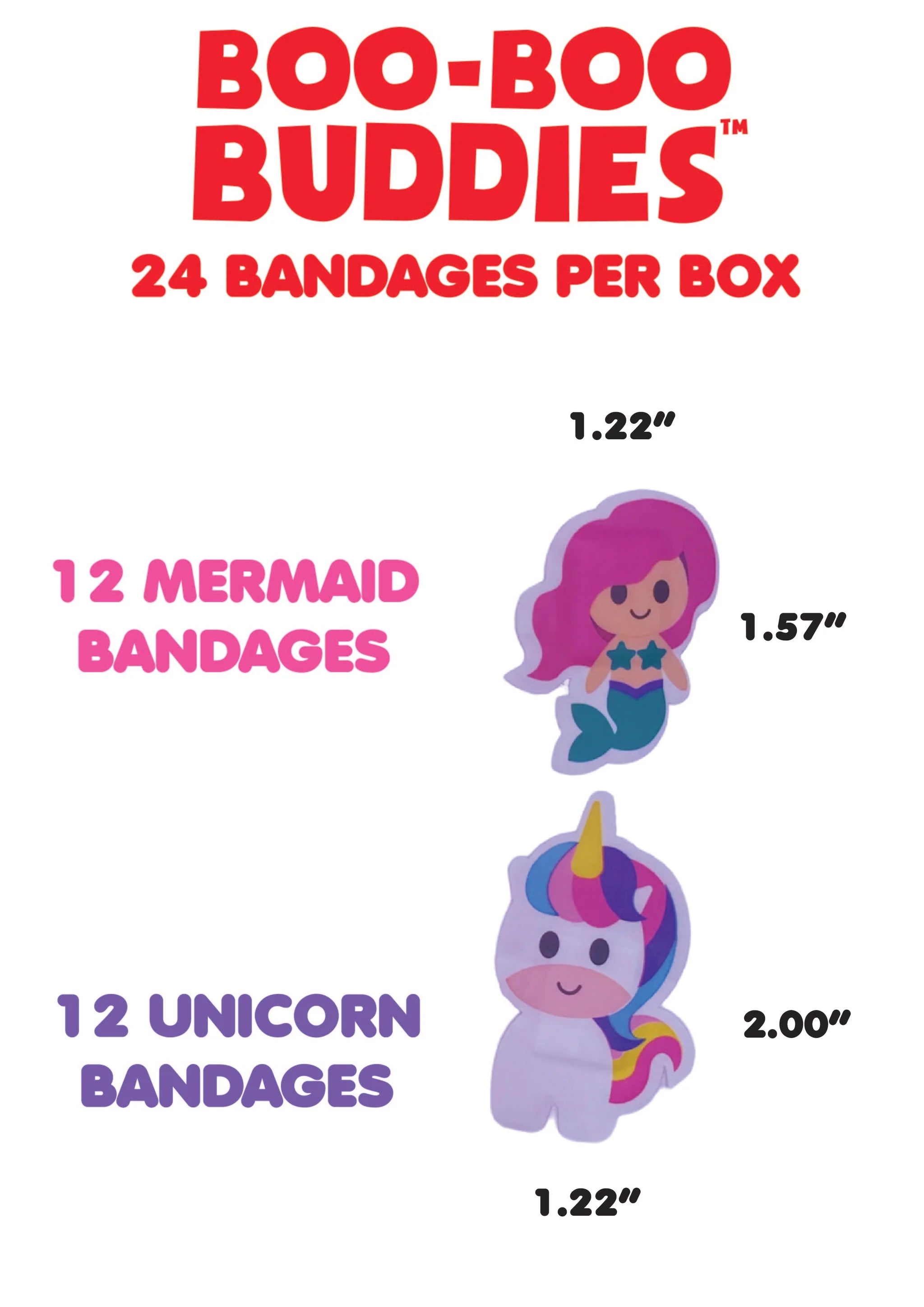 Boo-Boo Mermaid and Unicorn Bandages