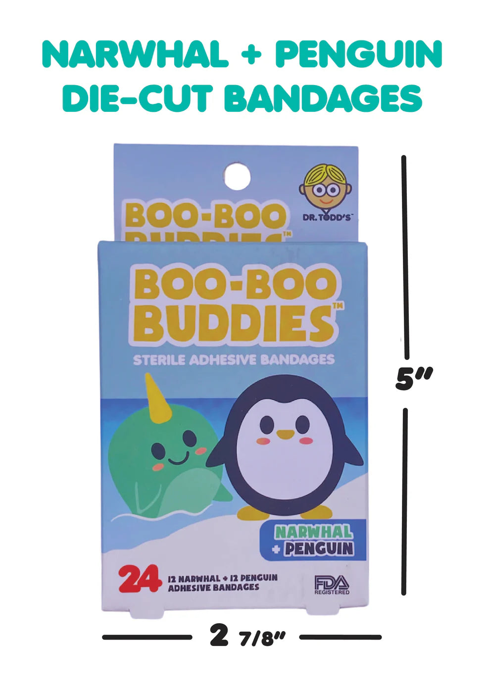 Boo-Boo Narwhal and Penguin Bandages