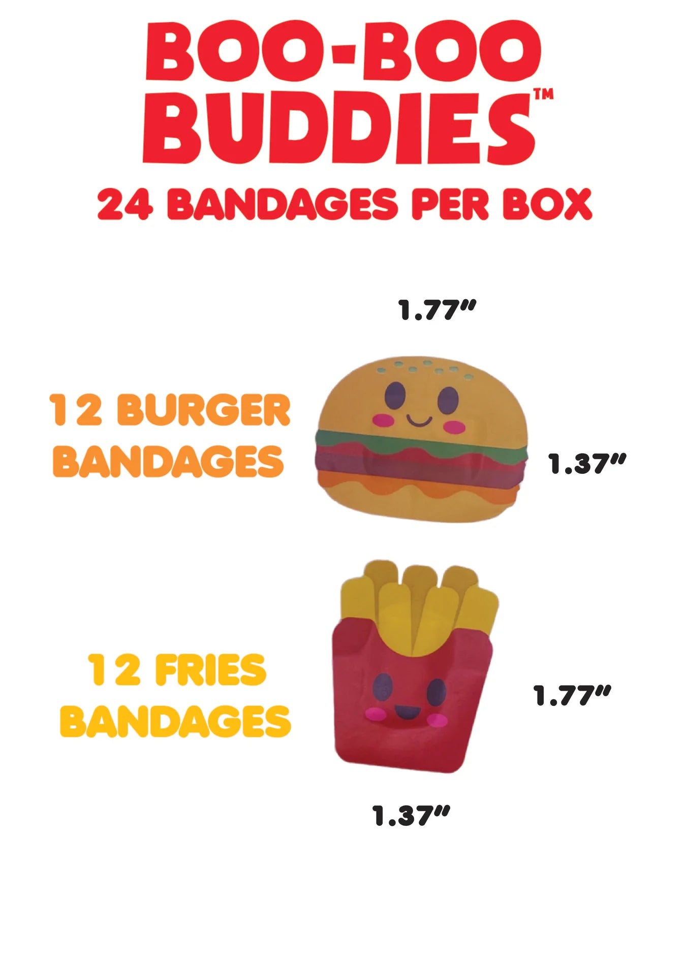 Boo-Boo Buddies Burger and Fries Bandages