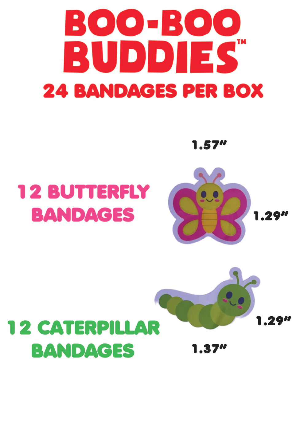 Boo-Boo Caterpillar and Butterfly Bandages