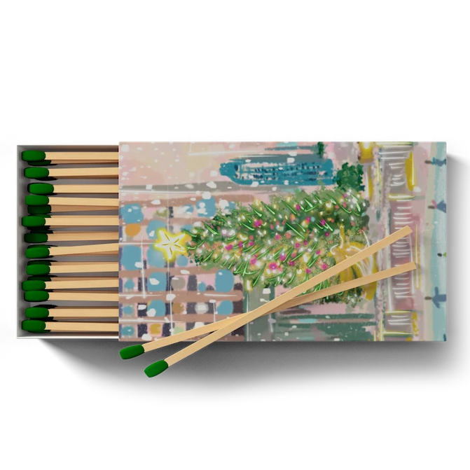 Christmastime in the City Boxed Luxury Matches – 50 Stick Matches