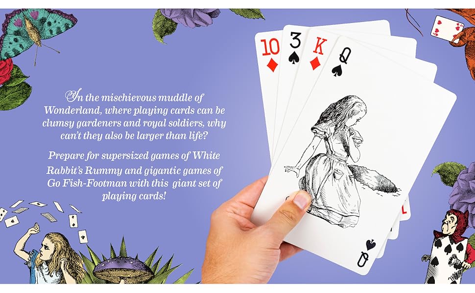 Jumbo Alice in Wonderland Themed Playing Cards