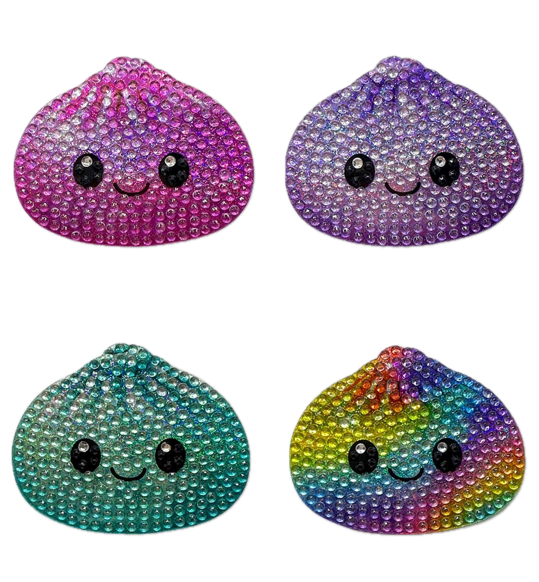 StickerBeans – Lucky Dumpling Surprise Sparkle Sticker – 2" – Pack of 4