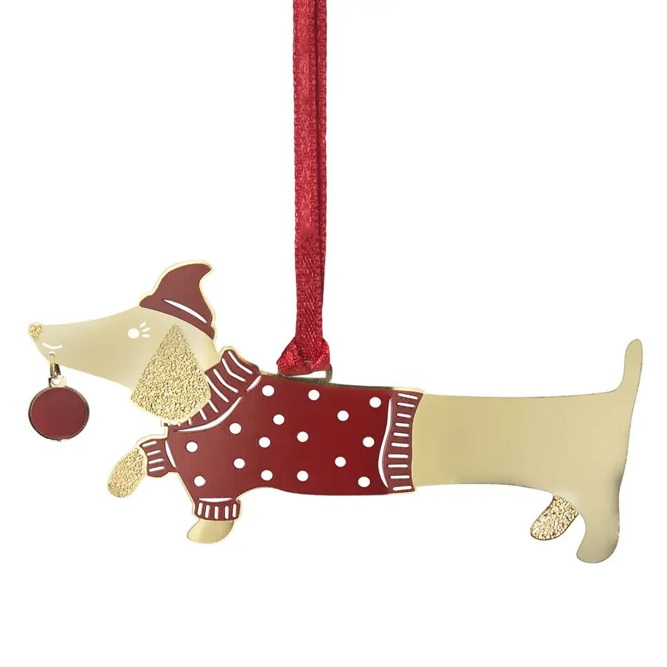 Talla  Metal Hanging Decoration – Jolly Dog – 3.1" x 3"