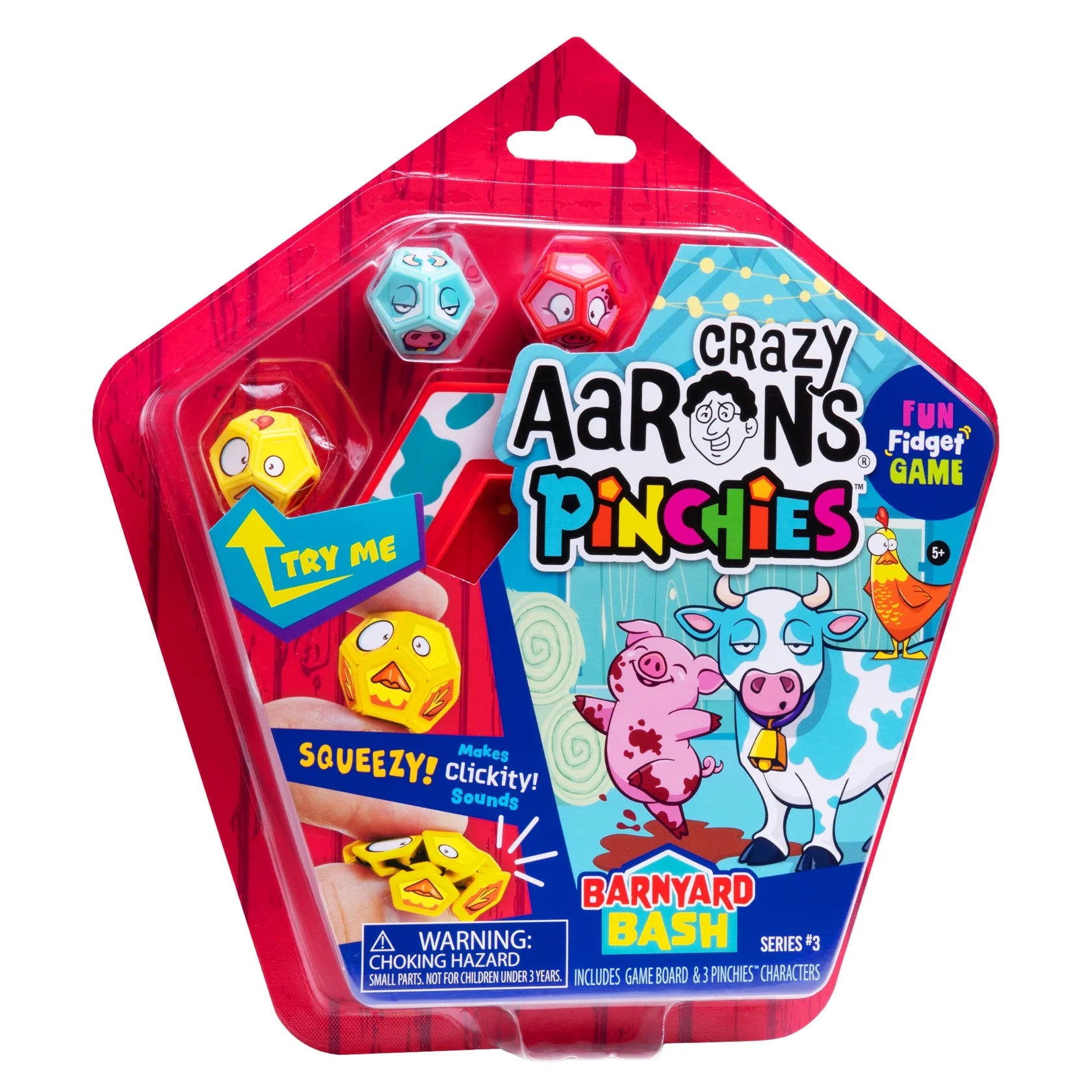 Crazy Aarons Pinchies – Squishy Squeezable Fidget Friends – Barnyard Bash