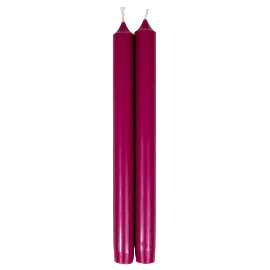 Caspari Duet Candles – Raspberry – 10inch – 2pk – S. Feldman Housewares