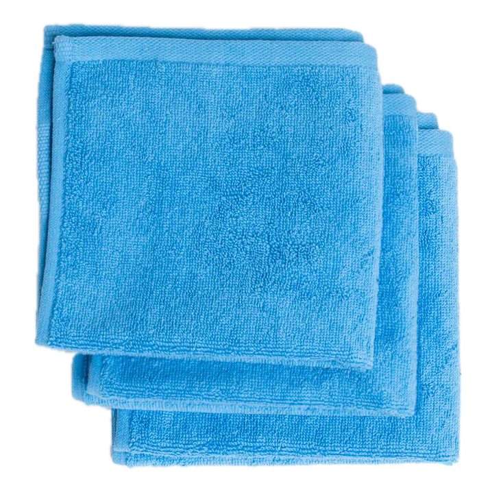 Typical Goods Stretch Face Towel – Classic Sunday Blue – 14" – 3pk