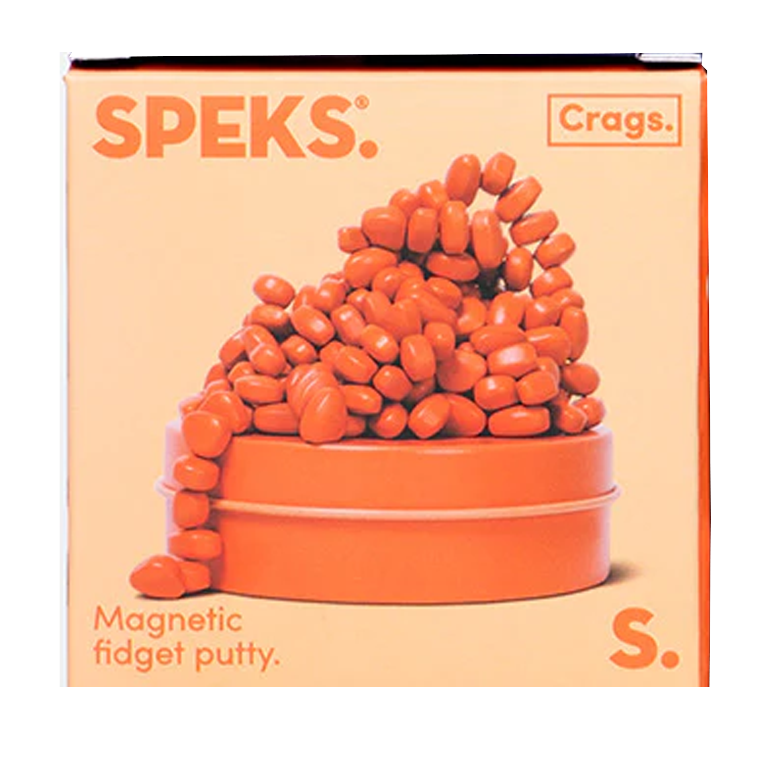 Speks – Mini Crags Magnetic Fidget Putty – Orange Tin – Coral