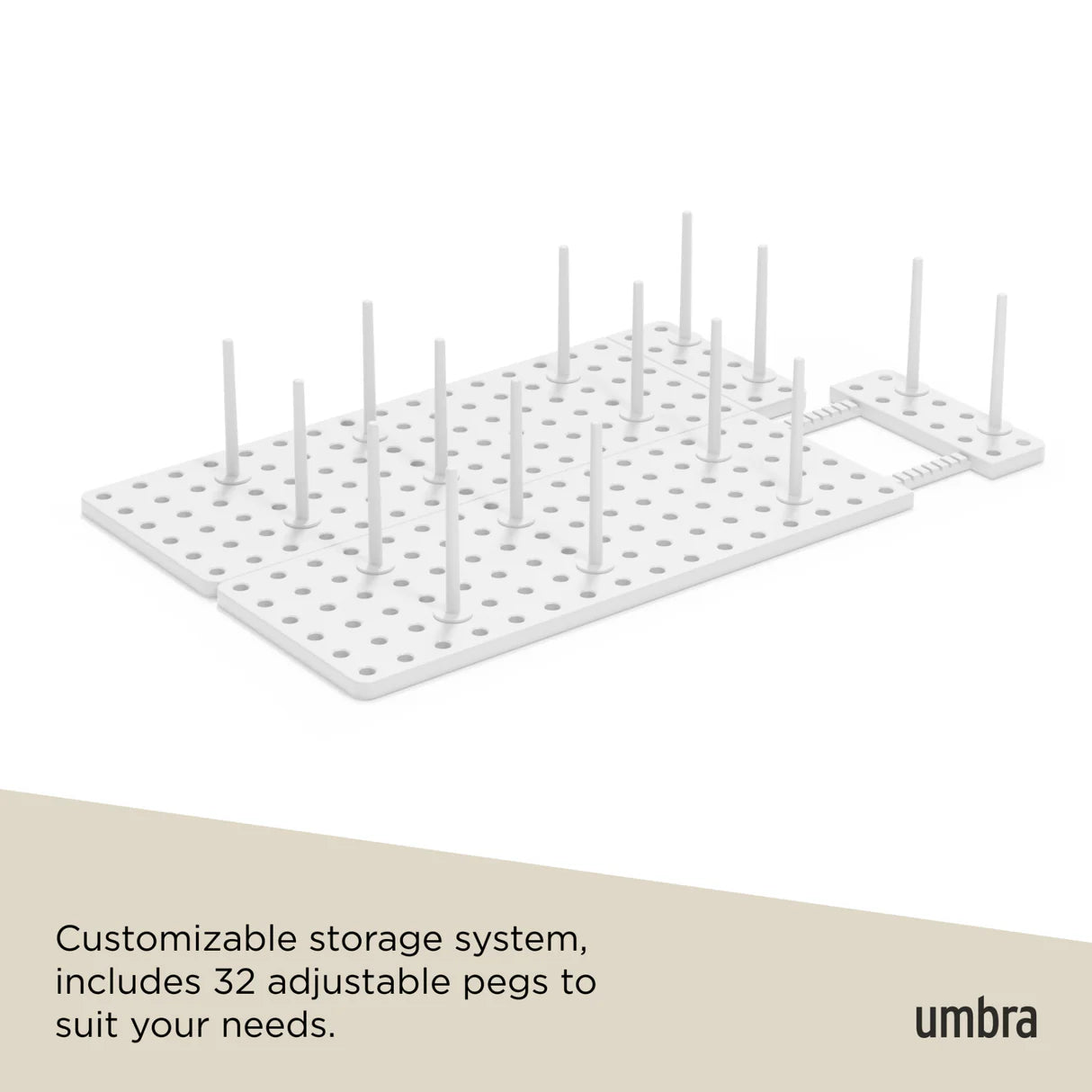 Umbra Peggy Drawer Organizers – White – Set of 2