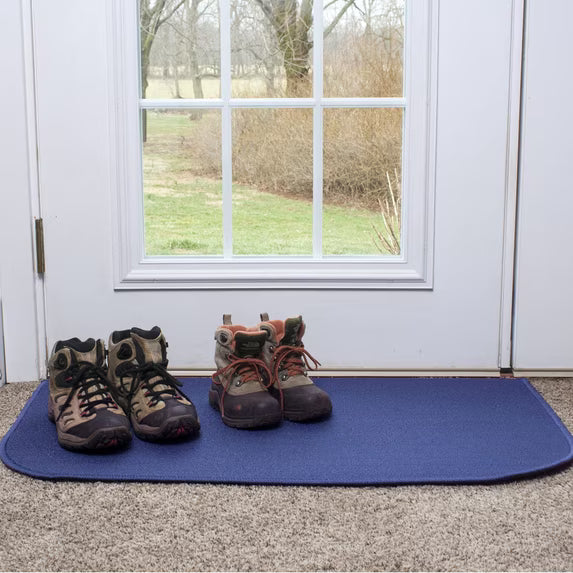 Ritz Solid Stain Resistant Accent Rug – Blue – 18" x 30"