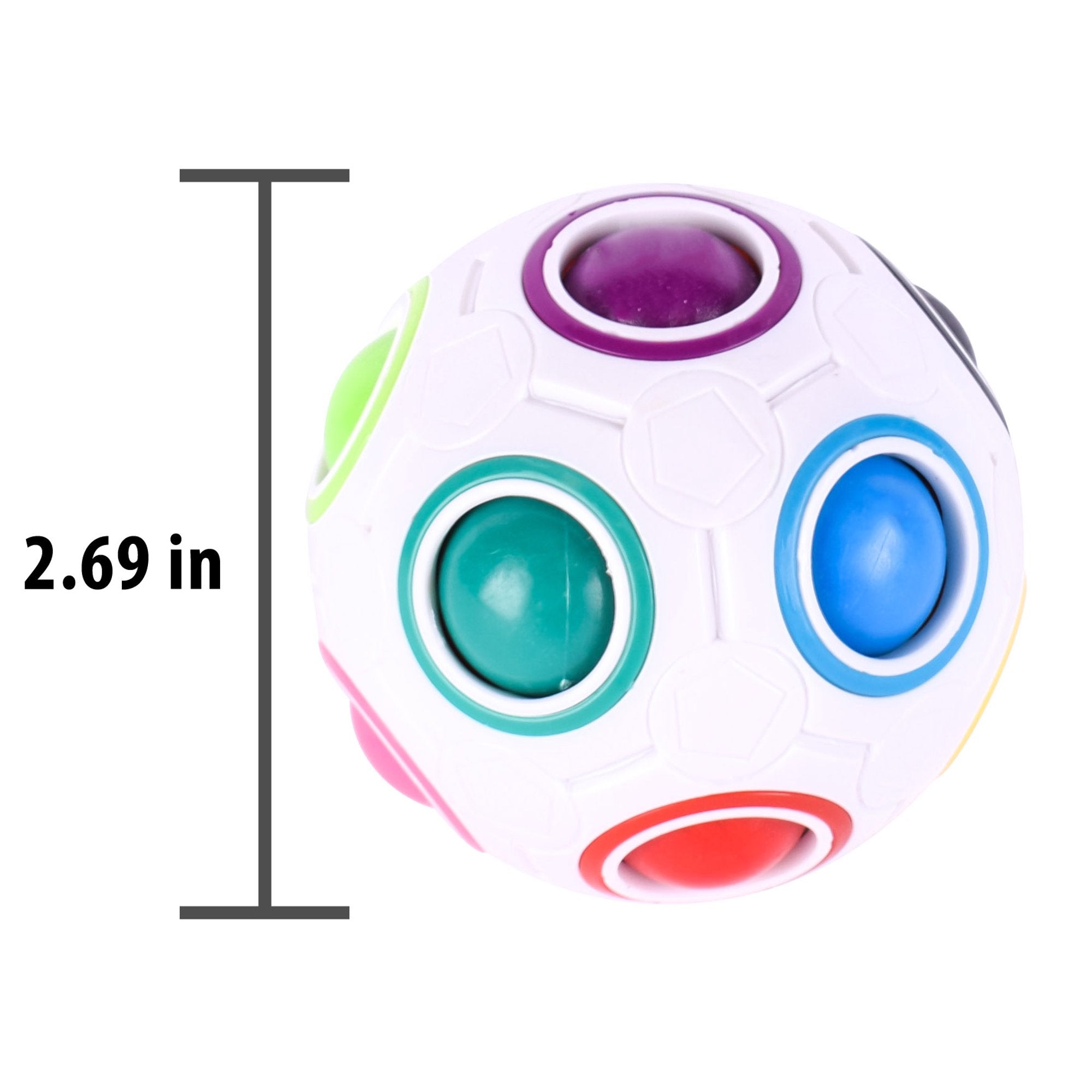 Rainbow Color Match Puzzle Ball – Assorted Colors – Sold Individually