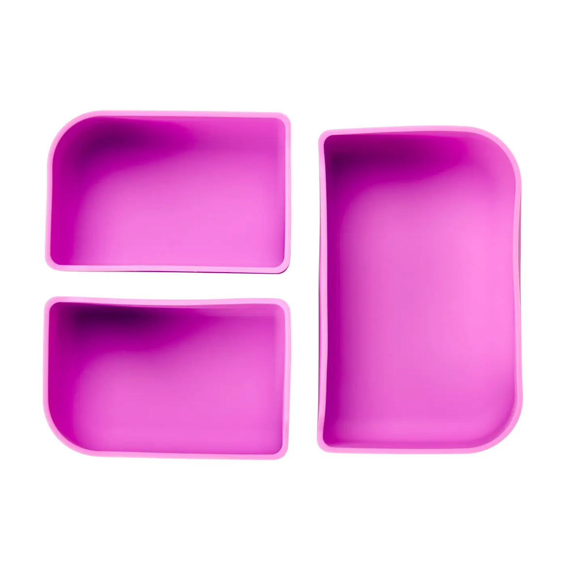 Small Food Grade Silicone Build-a-Bento – 3.6 Cups – Raspberry