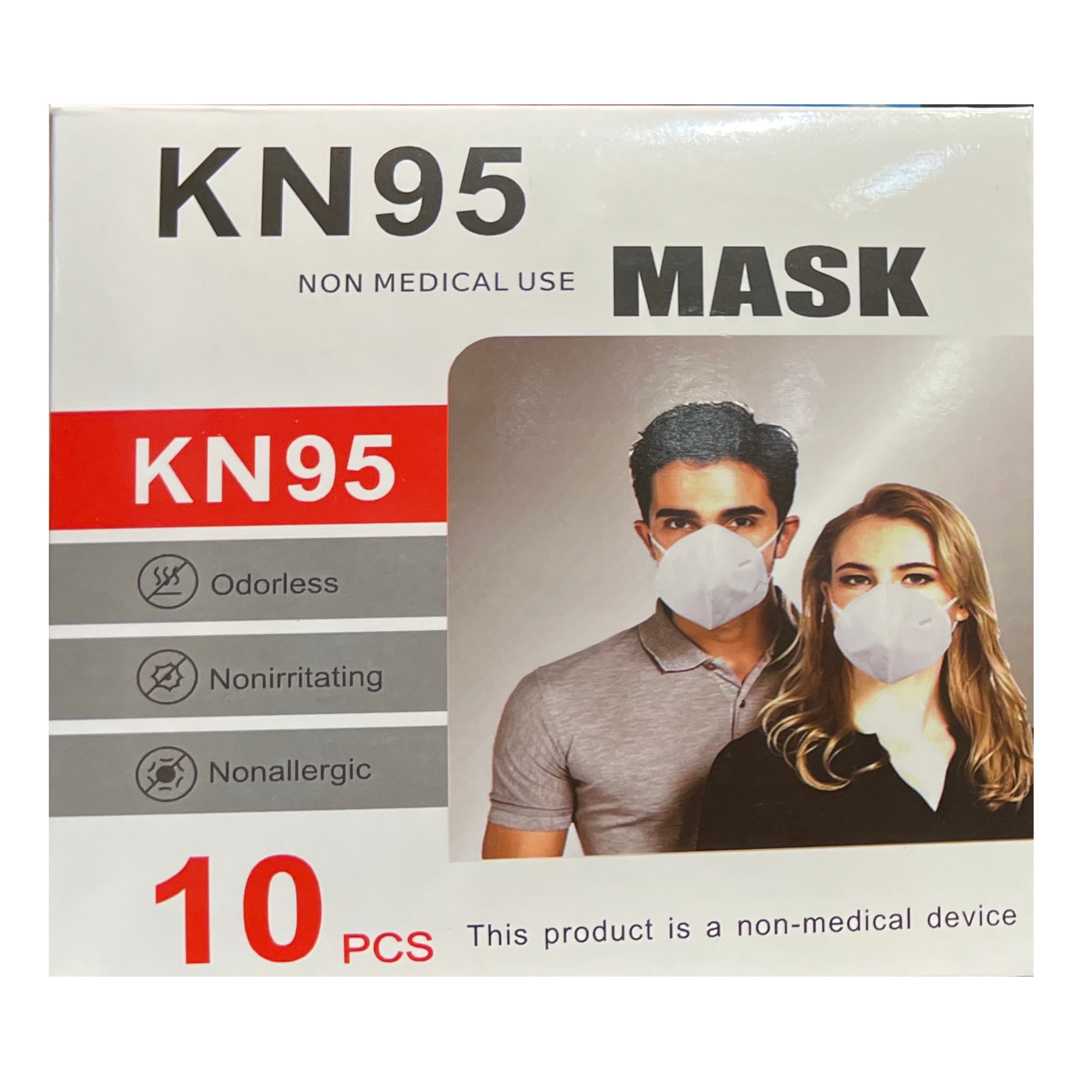 KN95 Two-Fold White Respirator Mask – Pack of 10