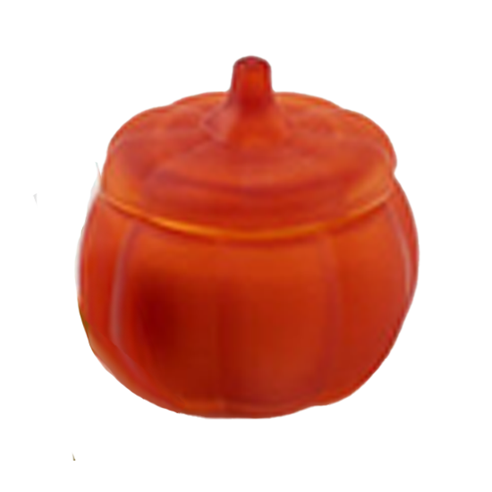 Glass Pumpkin Wax Filled Candle – Cinnamon Scent – 3.75" – Assorted Colors