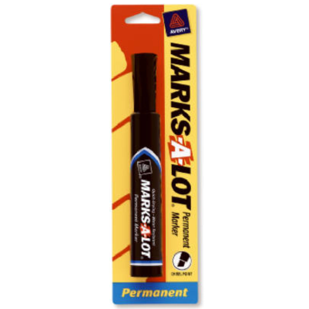 Marks A Lot Marks-A-Lot Permanent Marker, Chisel Point, Black
