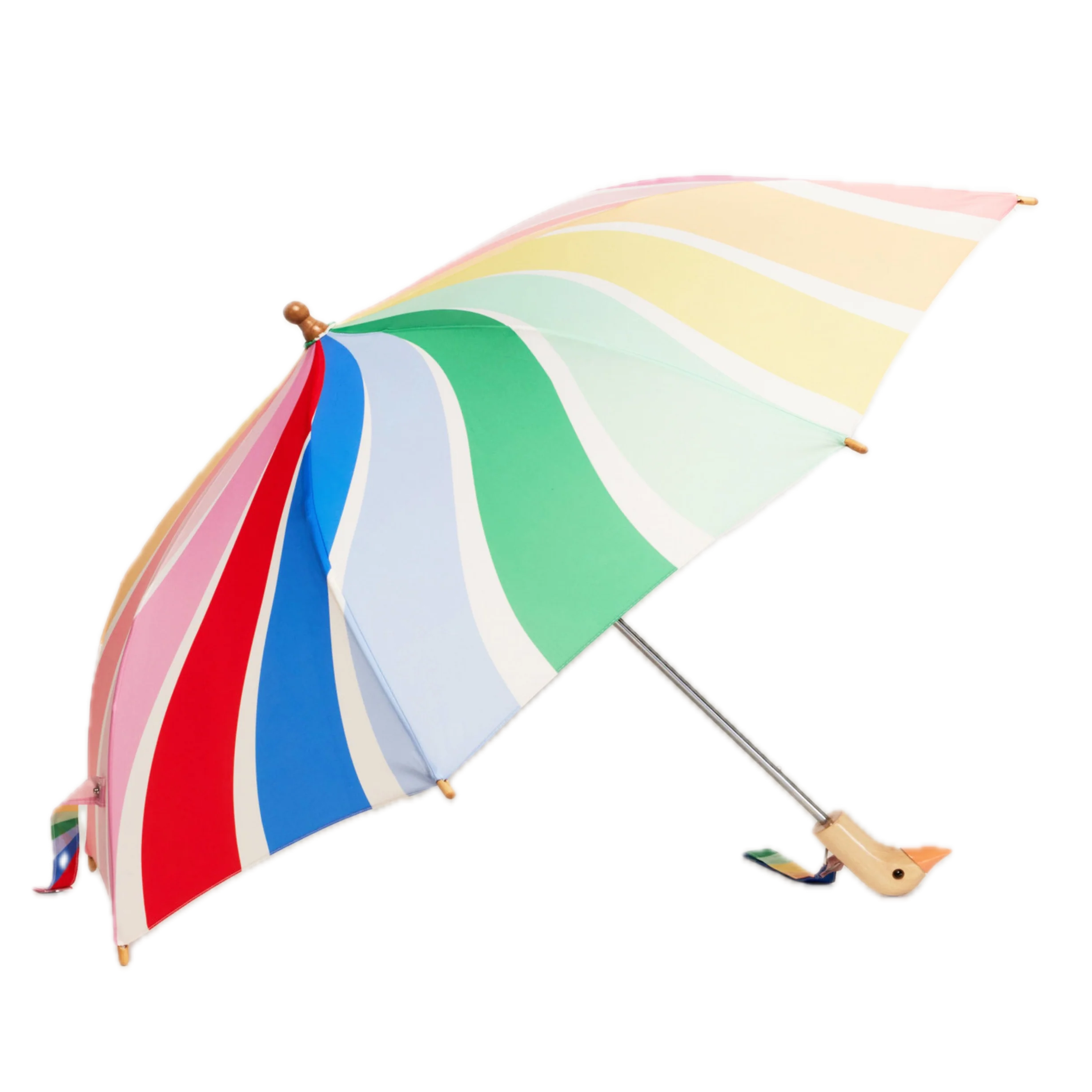 Original Duckhead Duckling x Meri Meri Umbrella For Kids – Rainbow Stripes