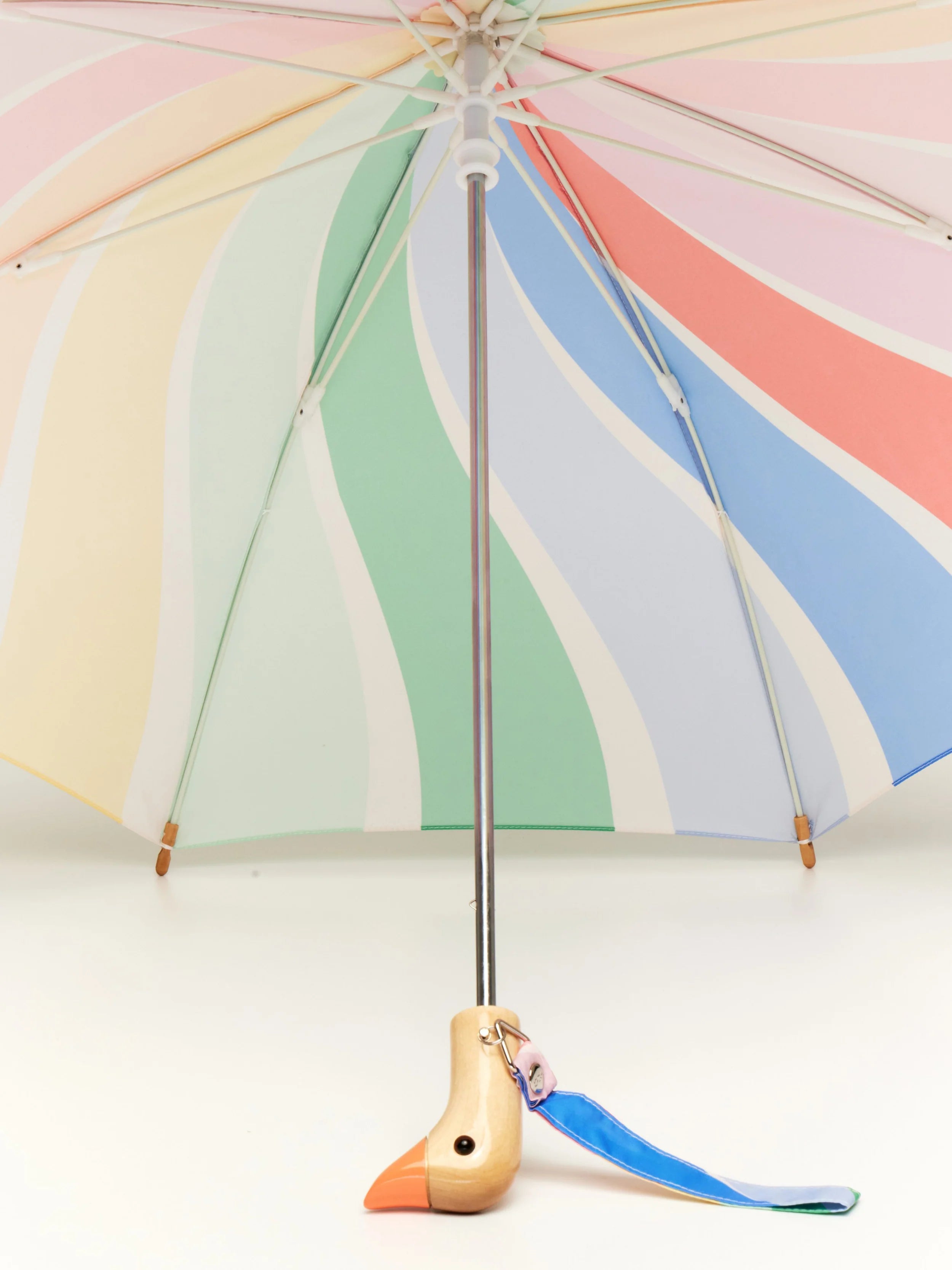 Original Duckhead Duckling x Meri Meri Umbrella For Kids – Rainbow Stripes