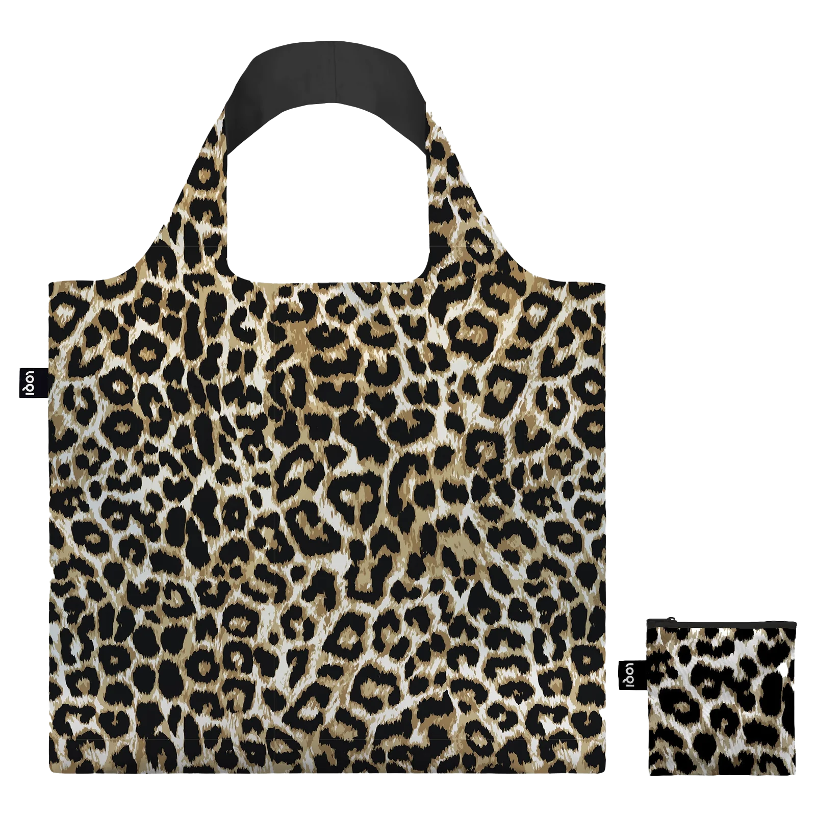 LOQI Recycled Reusable Tote Bag – Leopard Dusk